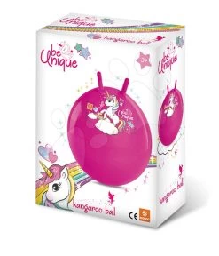 Hüpfball Kangaroo Unicorn Mondo Rosa Mit 2 Henkeln 50 Cm