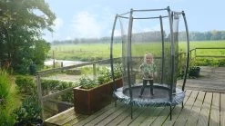 EXIT TOYS EXIT Tiggy Junior Trampolin Mit Sicherheitsnetz ø140cm - Schwarz/grau