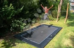 Im Boden Verankertes Trampolin Dynamic Groundlevel Sports Exit Toys 244*427 Cm, Schwarz, Ab 14 Jahren, Gewicht 128 Kg, Belastbarkeit 130 Kg -Garten Spielzeug Laden 10898400 j exittoys trampolina 1