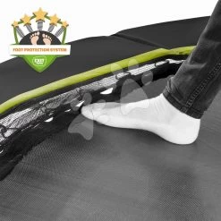 Bodentrampolin Silhouette Ground Sports Exit Toys Rund, 366 Cm Durchmesser Schwarz Ab 14 Jahren