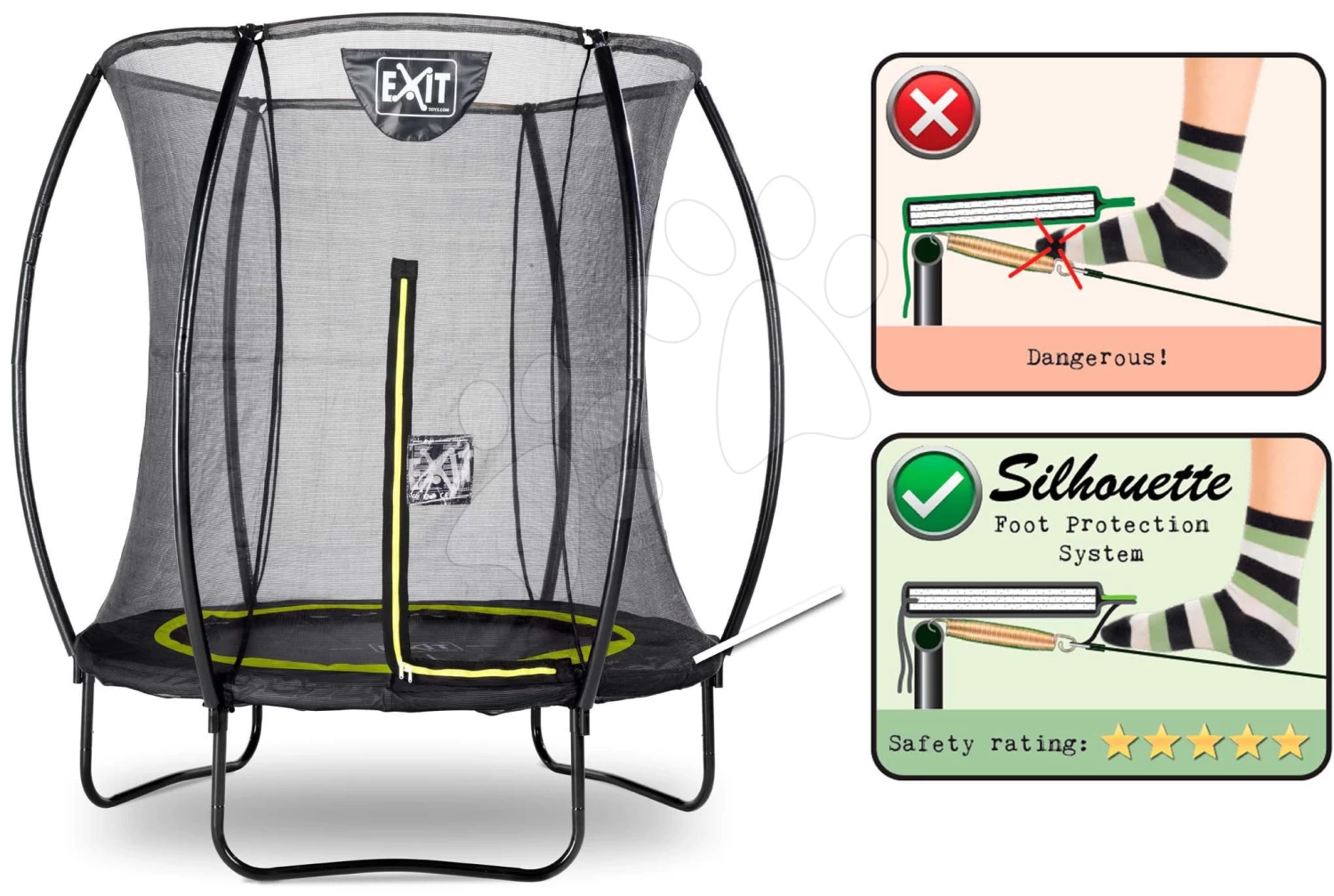 EXIT TOYS EXIT Silhouette Trampolin ø183cm - Schwarz 4 EXIT TOYS EXIT Silhouette Trampolin ø183cm - Schwarz – Bild 2