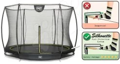 EXIT TOYS EXIT Silhouette Bodentrampolin ø244cm Mit Sicherheitsnetz - Schwarz -Garten Spielzeug Laden 12950800 b exittoys trampolina