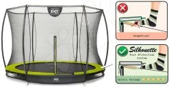 EXIT TOYS EXIT Silhouette Bodentrampolin ø244cm Mit Sicherheitsnetz - Grün -Garten Spielzeug Laden 12950840 b exittoys trampolina