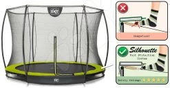 EXIT TOYS EXIT Silhouette Bodentrampolin ø305cm Mit Sicherheitsnetz - Grün 14 EXIT TOYS EXIT Silhouette Bodentrampolin ø305cm Mit Sicherheitsnetz - Grün -Garten Spielzeug Laden 12951040 f exittoys trampolina