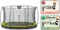 EXIT TOYS EXIT Silhouette Bodentrampolin ø366cm Mit Sicherheitsnetz - Grün -Garten Spielzeug Laden 12951240 b exittoys trampolina