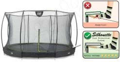 EXIT TOYS EXIT Silhouette Bodentrampolin ø427cm Mit Sicherheitsnetz - Schwarz -Garten Spielzeug Laden 12951400 b exittoys trampolina