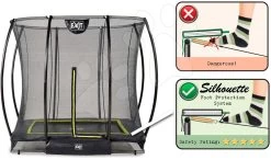 EXIT TOYS EXIT Silhouette Bodentrampolin 153x214cm Mit Sicherheitsnetz - Schwarz -Garten Spielzeug Laden 12955700 d exittoys trampolina