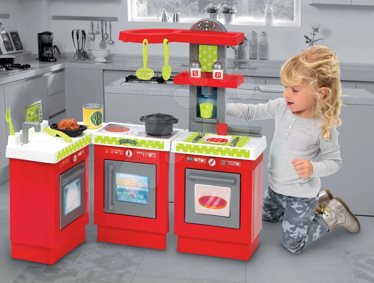 Kindertischset KidTable Rot Smoby Mit Bank, Tisch Mit UV-Filter Und Küche 17 Kindertischset KidTable Rot Smoby Mit Bank, Tisch Mit UV-Filter Und Küche – Bild 15