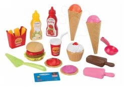 Set Picknicktisch Mit Zwei Stühlen KidChair Smoby Und Eiswagen Mit Burgern Ab 24 Monaten -Garten Spielzeug Laden 1764 d ecoiffier zmrzlinarsky vozik 1