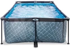 EXIT TOYS EXIT Stone Pool 220x150x65cm Mit Filterpumpe - Grau