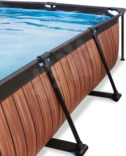 EXIT TOYS EXIT Wood Pool 220x150x65cm Mit Filterpumpe - Braun -Garten Spielzeug Laden 30002110 c exittoys bazen