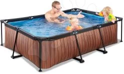 EXIT TOYS EXIT Wood Pool 220x150x65cm Mit Filterpumpe - Braun -Garten Spielzeug Laden 30002110 d exittoys bazen