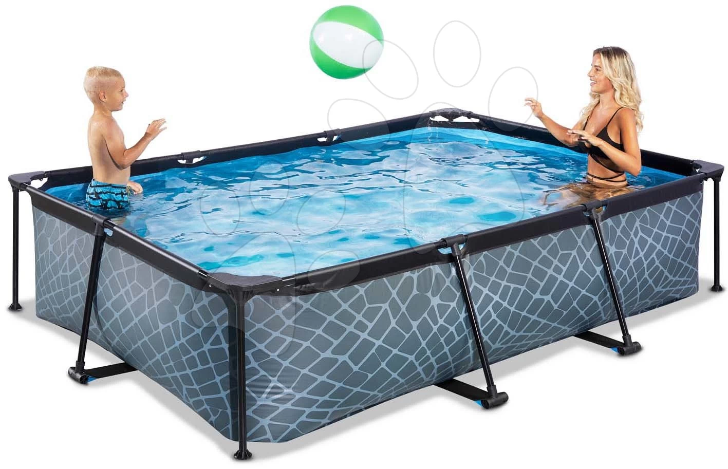 EXIT TOYS EXIT Stone Pool 300x200x65cm Mit Filterpumpe - Grau 8 EXIT TOYS EXIT Stone Pool 300x200x65cm Mit Filterpumpe - Grau – Bild 6