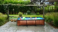 EXIT TOYS EXIT Wood Pool 300x200x65cm Mit Filterpumpe - Braun -Garten Spielzeug Laden 30003210 b exittoys lifestyle