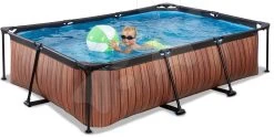 EXIT TOYS EXIT Wood Pool 300x200x65cm Mit Filterpumpe - Braun -Garten Spielzeug Laden 30003210 e exittoys bazen