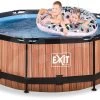 EXIT TOYS EXIT Wood Pool ø244x76cm Mit Filterpumpe - Braun -Garten Spielzeug Laden 30120810 c exittoys bazen