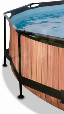 EXIT TOYS EXIT Wood Pool ø300x76cm Mit Filterpumpe - Braun -Garten Spielzeug Laden 30121010 b exittoys bazen