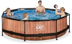 EXIT TOYS EXIT Wood Pool ø300x76cm Mit Filterpumpe - Braun -Garten Spielzeug Laden 30121010 c exittoys bazen
