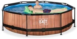 EXIT TOYS EXIT Wood Pool ø300x76cm Mit Filterpumpe - Braun -Garten Spielzeug Laden 30121010 e exittoys bazen