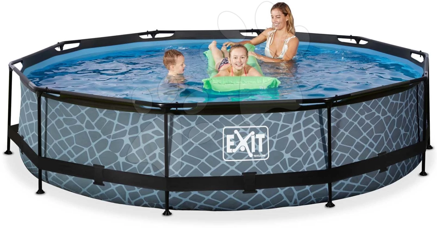 EXIT TOYS EXIT Stone Pool ø360x76cm Mit Filterpumpe - Grau 7 EXIT TOYS EXIT Stone Pool ø360x76cm Mit Filterpumpe - Grau – Bild 5