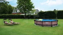 EXIT TOYS EXIT Wood Pool ø360x76cm Mit Filterpumpe - Braun -Garten Spielzeug Laden 30121210 c exittoys lifestyle