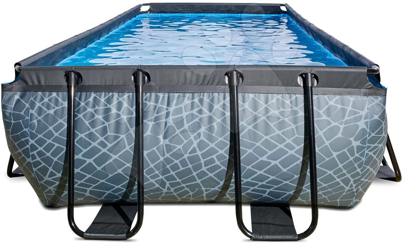 EXIT TOYS EXIT Stone Pool 400x200x100cm Mit Filterpumpe - Grau 4 EXIT TOYS EXIT Stone Pool 400x200x100cm Mit Filterpumpe - Grau – Bild 2