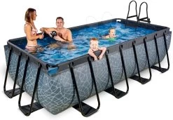 EXIT TOYS EXIT Stone Pool 400x200x100cm Mit Filterpumpe - Grau 13 EXIT TOYS EXIT Stone Pool 400x200x100cm Mit Filterpumpe - Grau -Garten Spielzeug Laden 30124200 e exittoys bazen