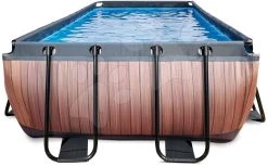 EXIT TOYS EXIT Wood Pool 400x200x100cm Mit Filterpumpe - Braun -Garten Spielzeug Laden 30124210 c exittoys bazen