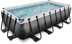 EXIT TOYS EXIT Black Leather Pool 400x200x100cm Mit Filterpumpe - Schwarz -Garten Spielzeug Laden 30124220 b exittoys bazen