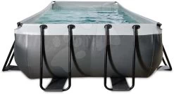 EXIT TOYS EXIT Black Leather Pool 400x200x100cm Mit Filterpumpe - Schwarz -Garten Spielzeug Laden 30124220 c exittoys bazen