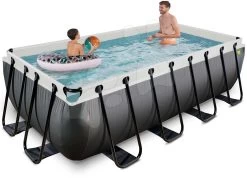 EXIT TOYS EXIT Black Leather Pool 400x200x100cm Mit Filterpumpe - Schwarz -Garten Spielzeug Laden 30124220 f exittoys bazen