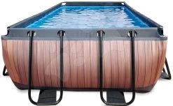 EXIT TOYS EXIT Wood Pool 540x250x100cm Mit Filterpumpe - Braun -Garten Spielzeug Laden 30125310 c exittoys bazen