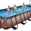 EXIT TOYS EXIT Wood Pool 540x250x100cm Mit Filterpumpe - Braun -Garten Spielzeug Laden 30125310 f exittoys bazen