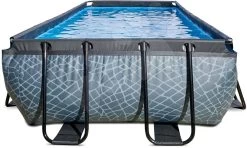 EXIT TOYS EXIT Stone Pool 400x200x100cm Mit Sandfilterpumpe - Grau -Garten Spielzeug Laden 30174200 c exittoys bazen