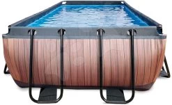 EXIT TOYS EXIT Wood Pool 400x200x100cm Mit Sandfilterpumpe - Braun -Garten Spielzeug Laden 30174210 c exittoys bazen