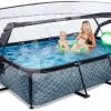 EXIT TOYS EXIT Stone Pool 300x200x65cm Mit Filterpumpe Und Abdeckung - Grau -Garten Spielzeug Laden 30203200 h exittoys bazen