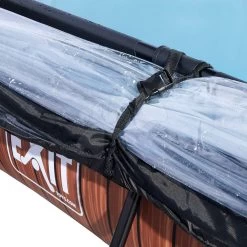 EXIT TOYS EXIT Wood Pool 300x200x65cm Mit Filterpumpe Und Abdeckung - Braun -Garten Spielzeug Laden 30203210 g exittoys bazen