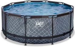 EXIT TOYS EXIT Stone Pool ø360x122cm Mit Filterpumpe - Grau -Garten Spielzeug Laden 30221200 b exittoys bazen