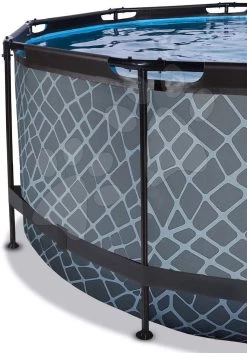 EXIT TOYS EXIT Stone Pool ø360x122cm Mit Filterpumpe - Grau -Garten Spielzeug Laden 30221200 c exittoys bazen