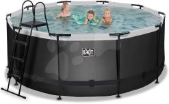 EXIT TOYS EXIT Black Leather Pool ø360x122cm Mit Filterpumpe - Schwarz -Garten Spielzeug Laden 30221220 e exittoys bazen