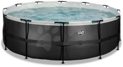 EXIT TOYS EXIT Black Leather Pool ø427x122cm Mit Filterpumpe - Schwarz -Garten Spielzeug Laden 30221420 b exittoys bazen