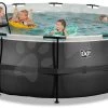 EXIT TOYS EXIT Black Leather Pool ø427x122cm Mit Filterpumpe - Schwarz -Garten Spielzeug Laden 30221420 d exittoys bazen