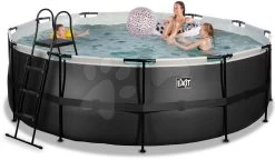 EXIT TOYS EXIT Black Leather Pool ø427x122cm Mit Filterpumpe - Schwarz -Garten Spielzeug Laden 30221420 e exittoys bazen