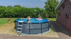 EXIT TOYS EXIT Stone Pool ø450x122cm Mit Filterpumpe - Grau