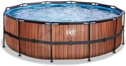 EXIT TOYS EXIT Wood Pool ø450x122cm Mit Filterpumpe - Braun -Garten Spielzeug Laden 30221510 b exittoys bazen