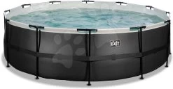 EXIT TOYS EXIT Black Leather Pool ø450x122cm Mit Filterpumpe - Schwarz -Garten Spielzeug Laden 30221520 b exittoys bazen