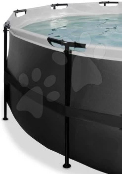 EXIT TOYS EXIT Black Leather Pool ø450x122cm Mit Filterpumpe - Schwarz -Garten Spielzeug Laden 30221520 c exittoys bazen
