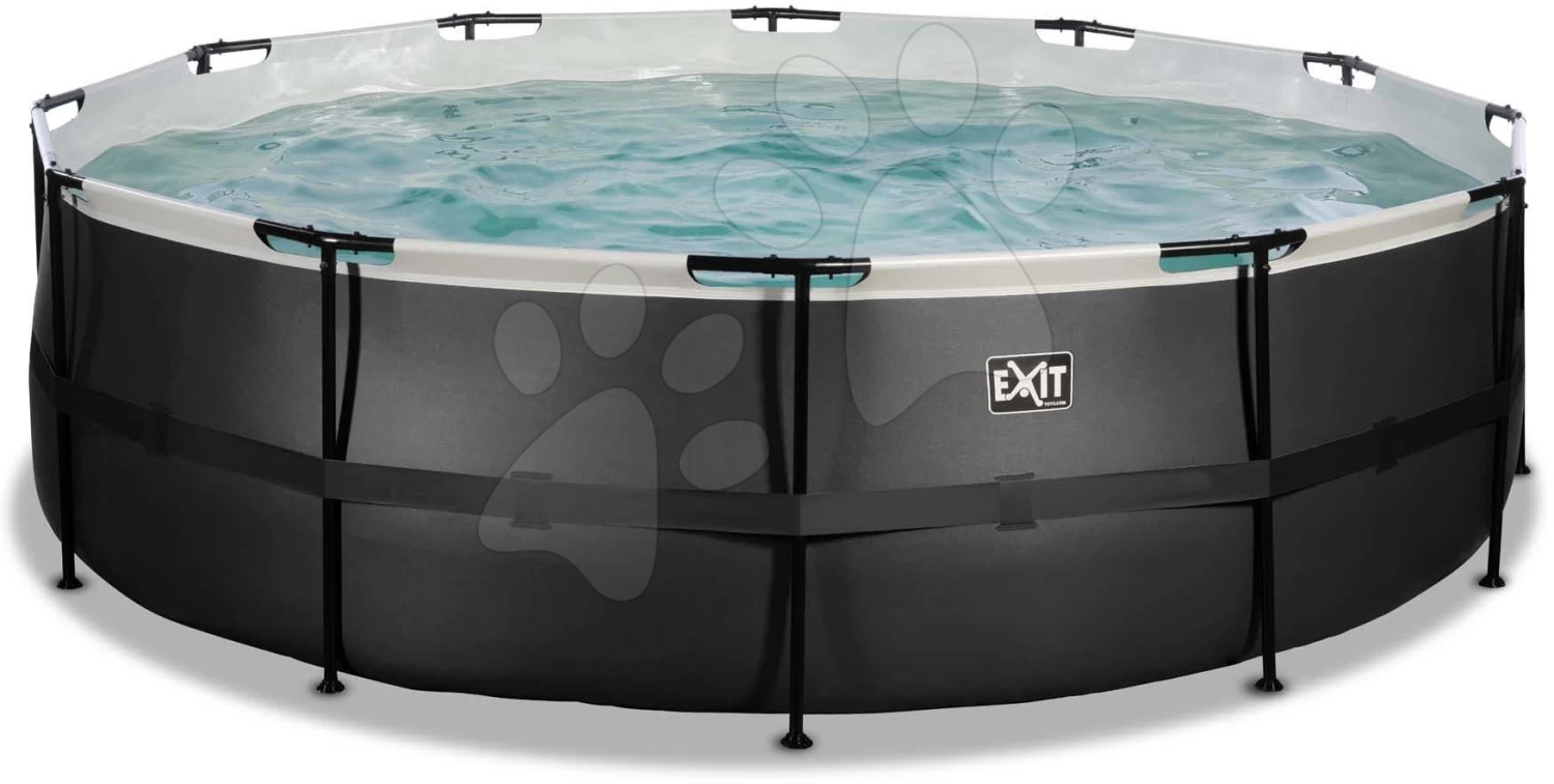 EXIT TOYS EXIT Black Leather Pool ø488x122cm Mit Filterpumpe - Schwarz 6 EXIT TOYS EXIT Black Leather Pool ø488x122cm Mit Filterpumpe - Schwarz – Bild 4
