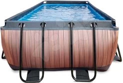 EXIT TOYS EXIT Wood Pool 400x200x122cm Mit Filterpumpe - Braun -Garten Spielzeug Laden 30224210 c exittoys bazen