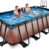 EXIT TOYS EXIT Wood Pool 400x200x122cm Mit Filterpumpe - Braun 1 EXIT TOYS EXIT Wood Pool 400x200x122cm Mit Filterpumpe - Braun -Garten Spielzeug Laden 30224210 e exittoys bazen